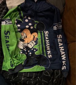 Women’s plus size 3x Seattle Seahawks Minnie Mouse Zip-Up Jacket
