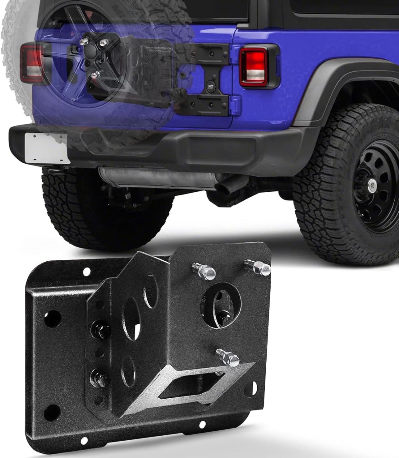 djustable Spare Tire Carrier Compatible with 2007-2018 Jeep Wrangler JK JKU Unlimited 2/4 Doors Heavy Duty Spare Tire Holder up to 40 inches Spare Whe