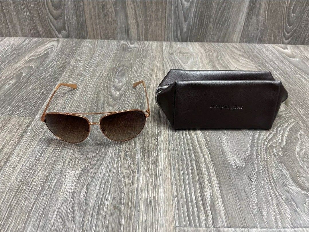 Michael Kors MK Copper Colored Sunglasses Aviators with Case