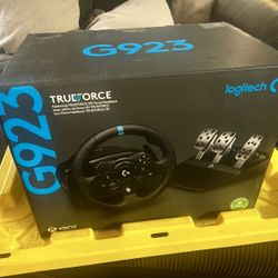 Gaming Steering Wheel Pedals And Chair 