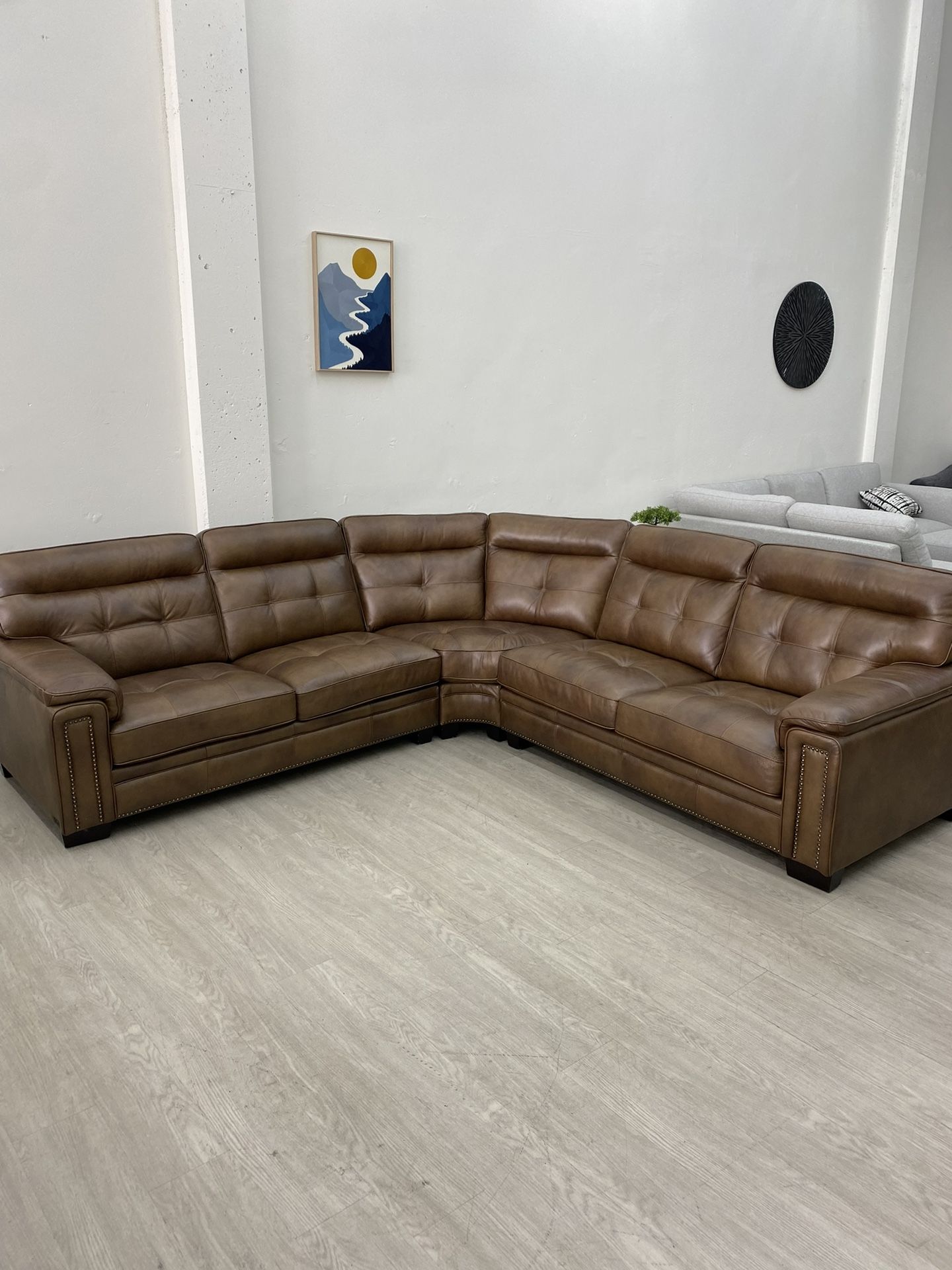 Harrison Leather Sectional Couch