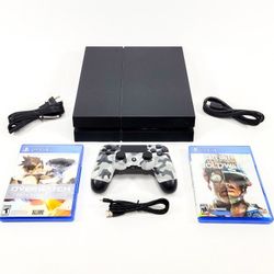 Sony PlayStation 4 PS4 Black 500GB Video Game Console w Controller & Game Tested