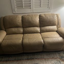 Leather Recliner Couch 2 Piece Set
