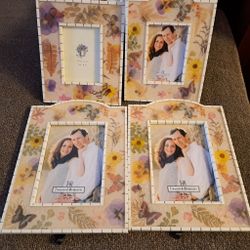 Set of 4 Fall Ceramic Picture Frames