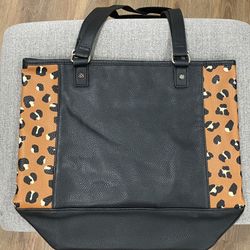 Black and Cheetah Print Purse/ Tote Bag