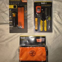 Klein Tools Bundle - Insulated Screwdriver Set - Electrician's Fundamentals Kit - Zipper Bags