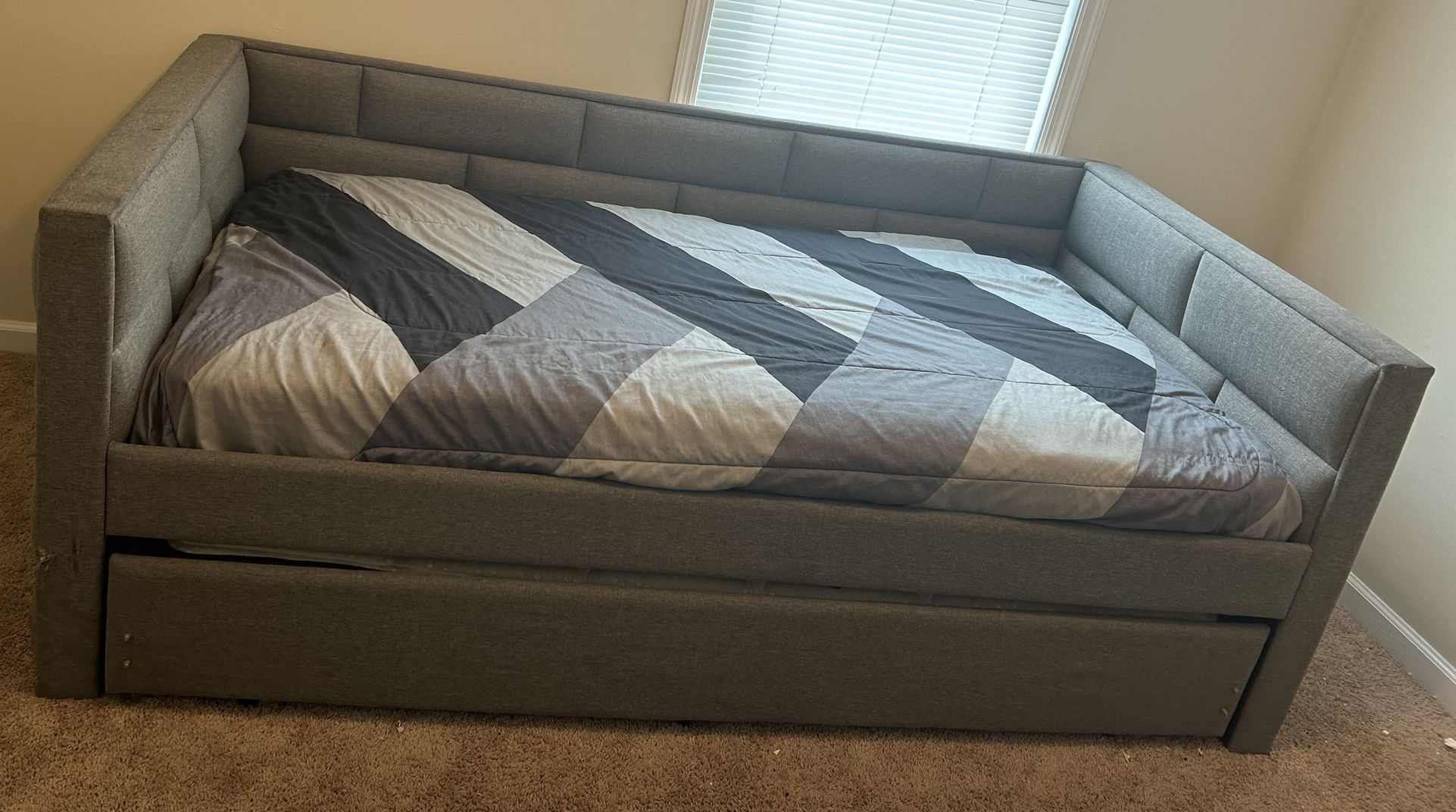 Upholstered Grey Day Bed Frame. Make Me And Offer