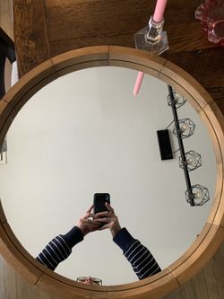 Wine Barrel Mirror. 