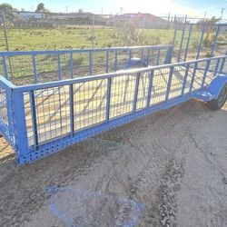 Trailer 16' X 9" Inside Length X 6ft Wide X 2ft Rail Traila Remolque Heavy Duty Utility 