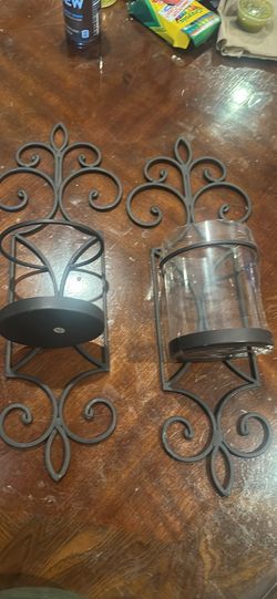 2 Metal Candle Holders