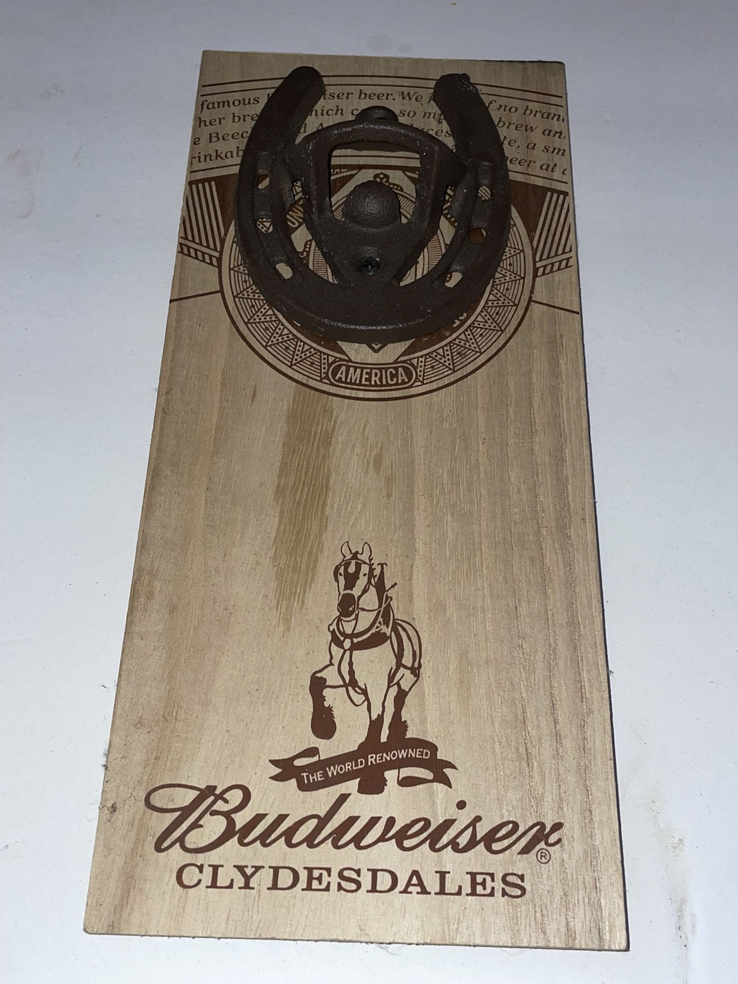 Wall Mount Budweiser Bottle Opener