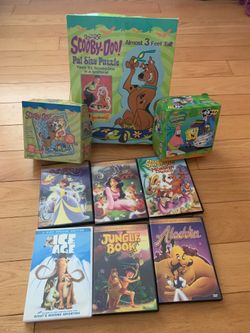 Kids DVD, Puzzles and Book Bundle