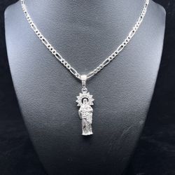 San Judas Tadeo Silver Pendant 