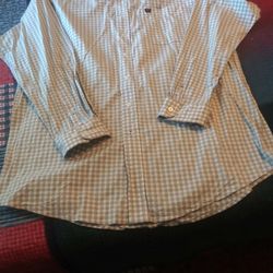 Cinch Brown Check/plaid Long Sleeve Shirt 2XL