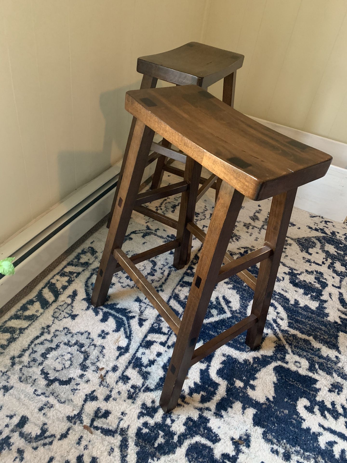 Wood counter or bar stools