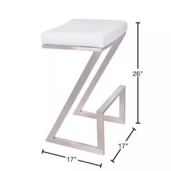 Leather Kitchen Stool 27”