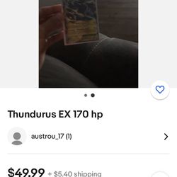 Rare Thundurus Ex Pokémon Card