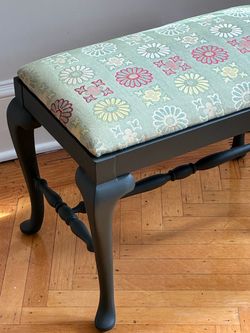 Solid wood Victorian green bench vanity