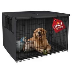 Explore Land Dog Crate Cover Heavy Duty Polyester Pet Kennel Sunshade Universal Fit For 42 Inches