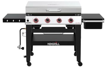 Nexgrill Daytona 4-Burner Gas Griddle, Flat Top Grill with Side Tables