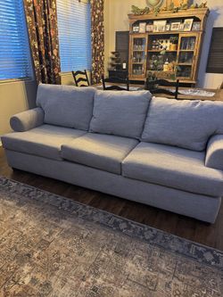 Living Spaces Beige / Linen Sofa