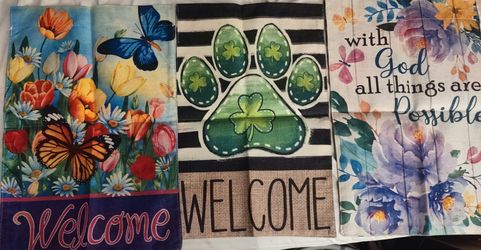 3 Asst. Gardening Flags-Brand New