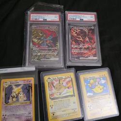 Pokemon Cards And PSA Slabs