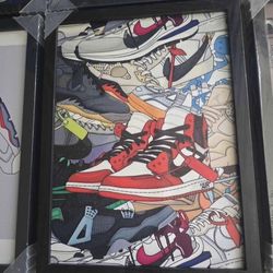 Big canvas wall art nike jordan cuadros decorativos grandes