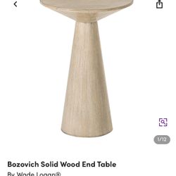 Wood End Table