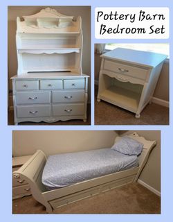 Pottery Barn Bed, Dresser, Nightstand