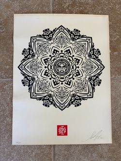 Obey Mandala Signed Print by Shepard Fairey