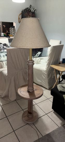 Tall Wooden Lamp