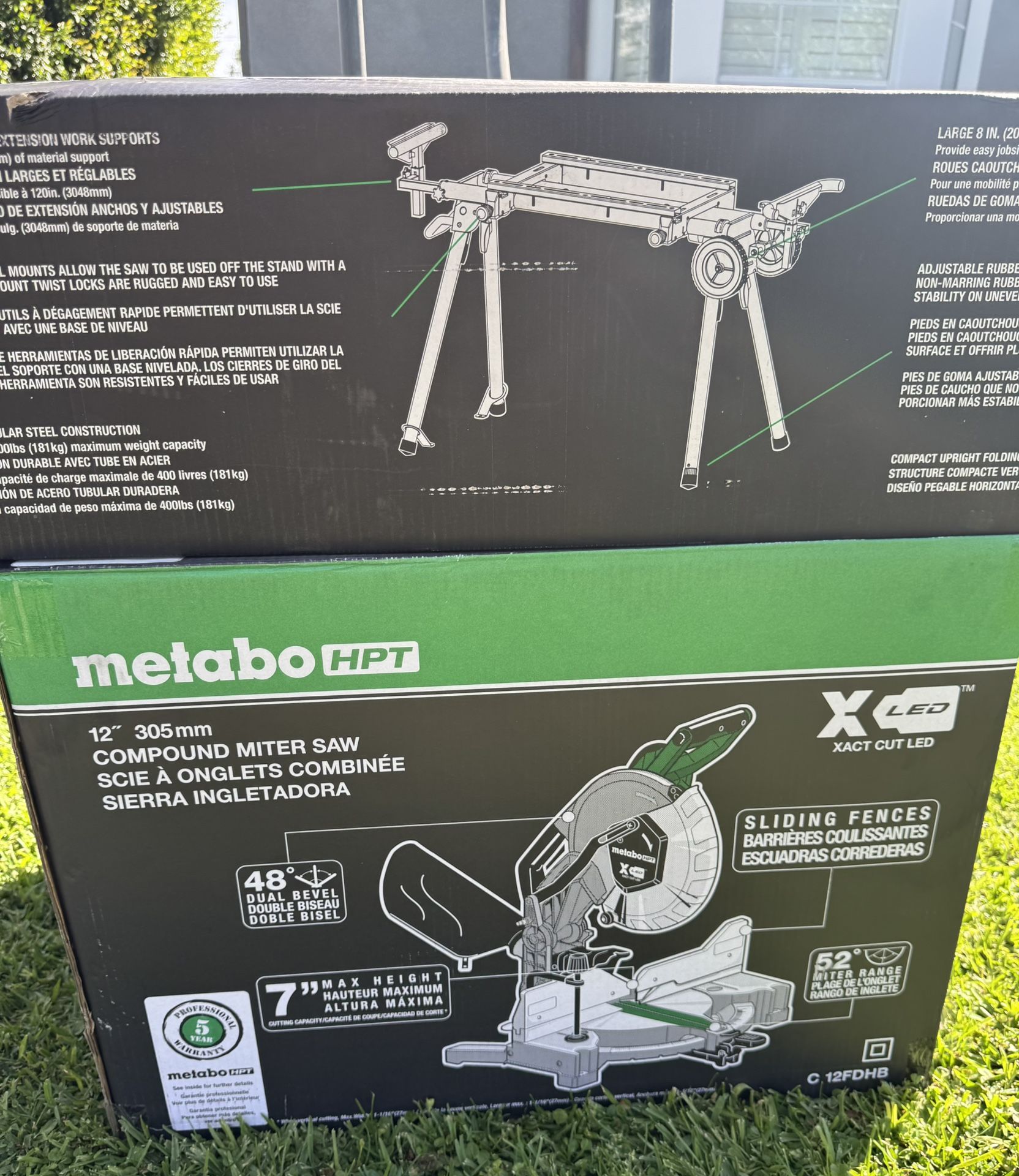 Metabo HPT XACT Cut Compound Miter Saw 12” W Stand