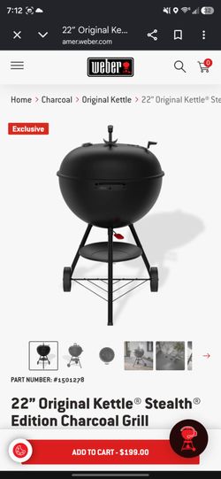 Weber stealth charcoal grill - new
