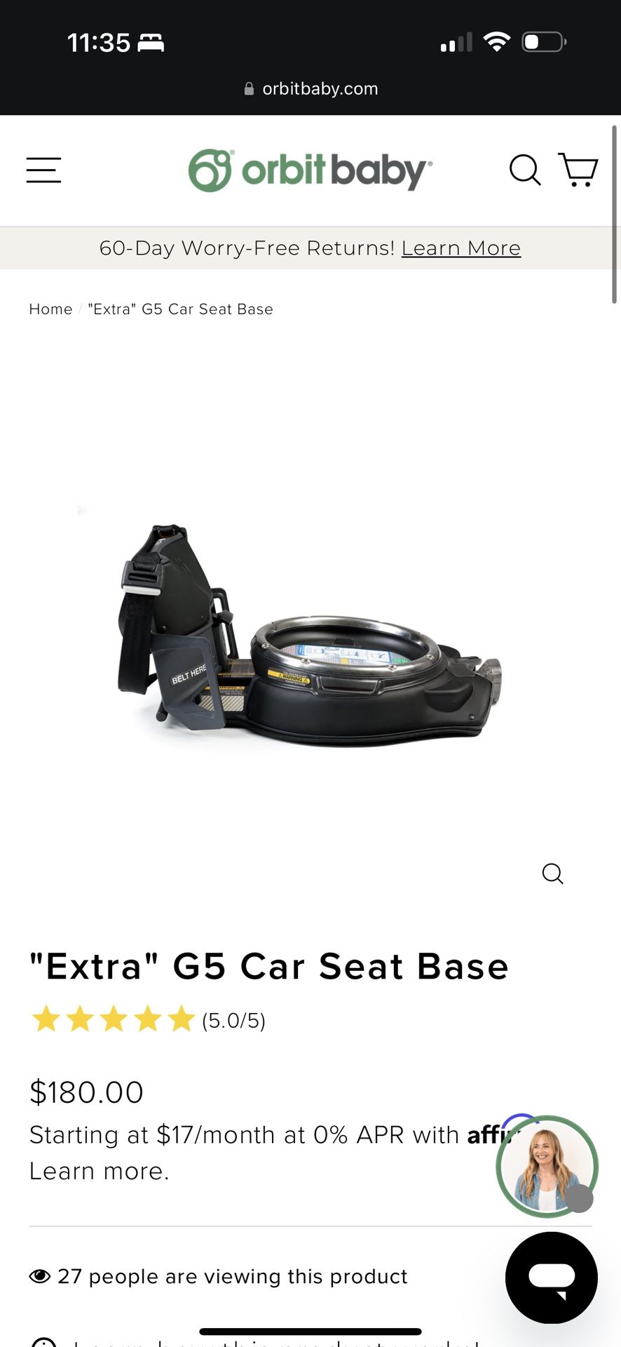 Orbit Baby Car Seat & Base