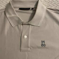 Cream Psycho Bunny Collared Shirt