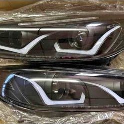 15-18 Ford Focus LED DRL Projector Headlights Luces Calaveras Micas Faros Focos Faroles Headlamps