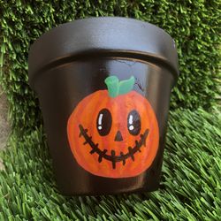 Pumpkin painted Terra Cotta Pot