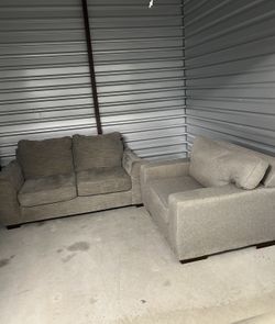 Taupe Chenille Fabric Couches