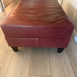 Leather Ottoman