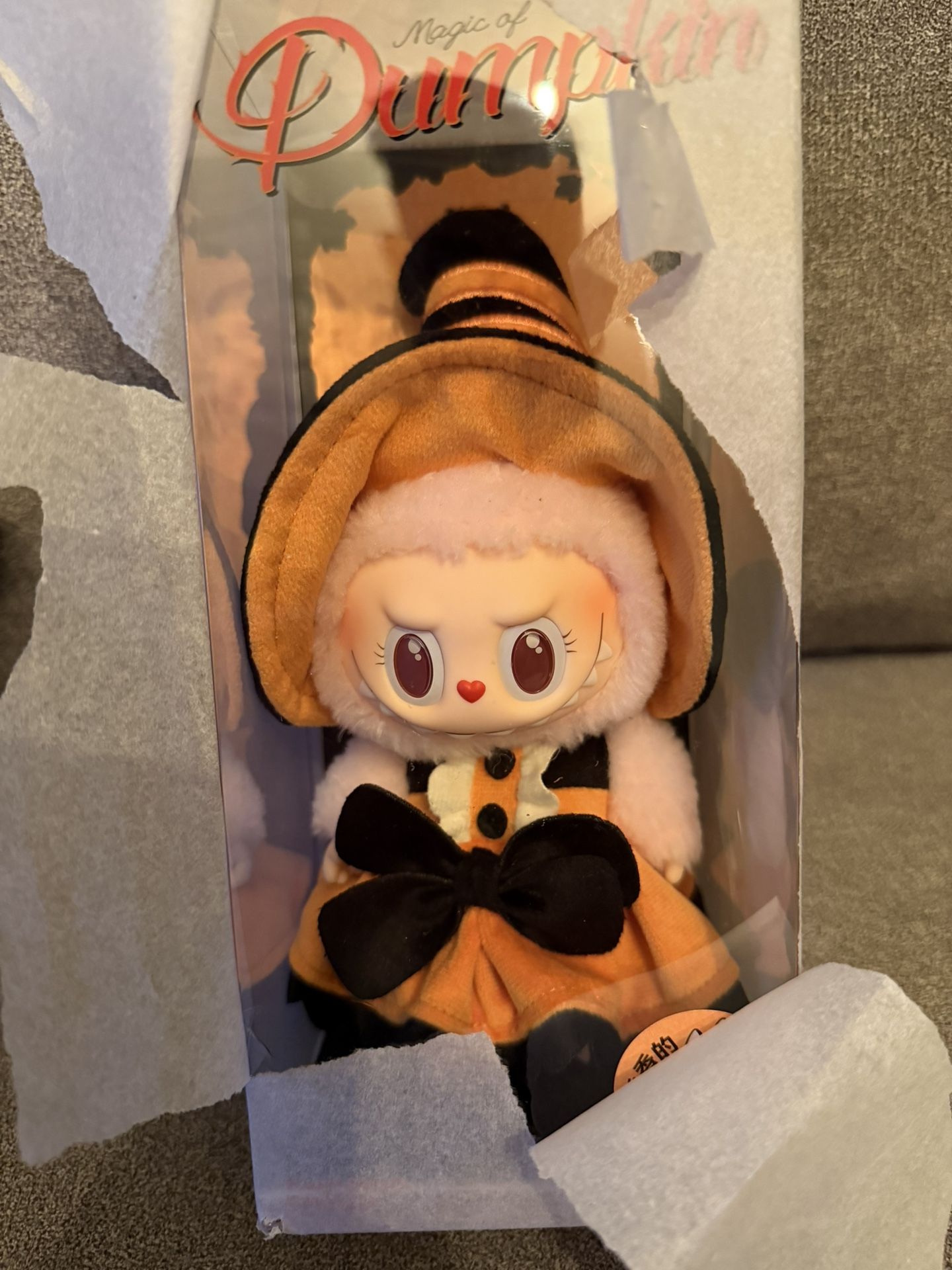 Pink Mokoko Halloween Witch Labubu