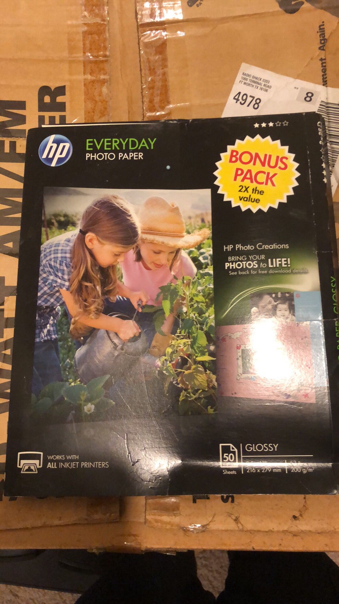 HP everyday photo paper 50 sheets glossy