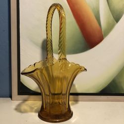 Antique Glass Tavern Basket