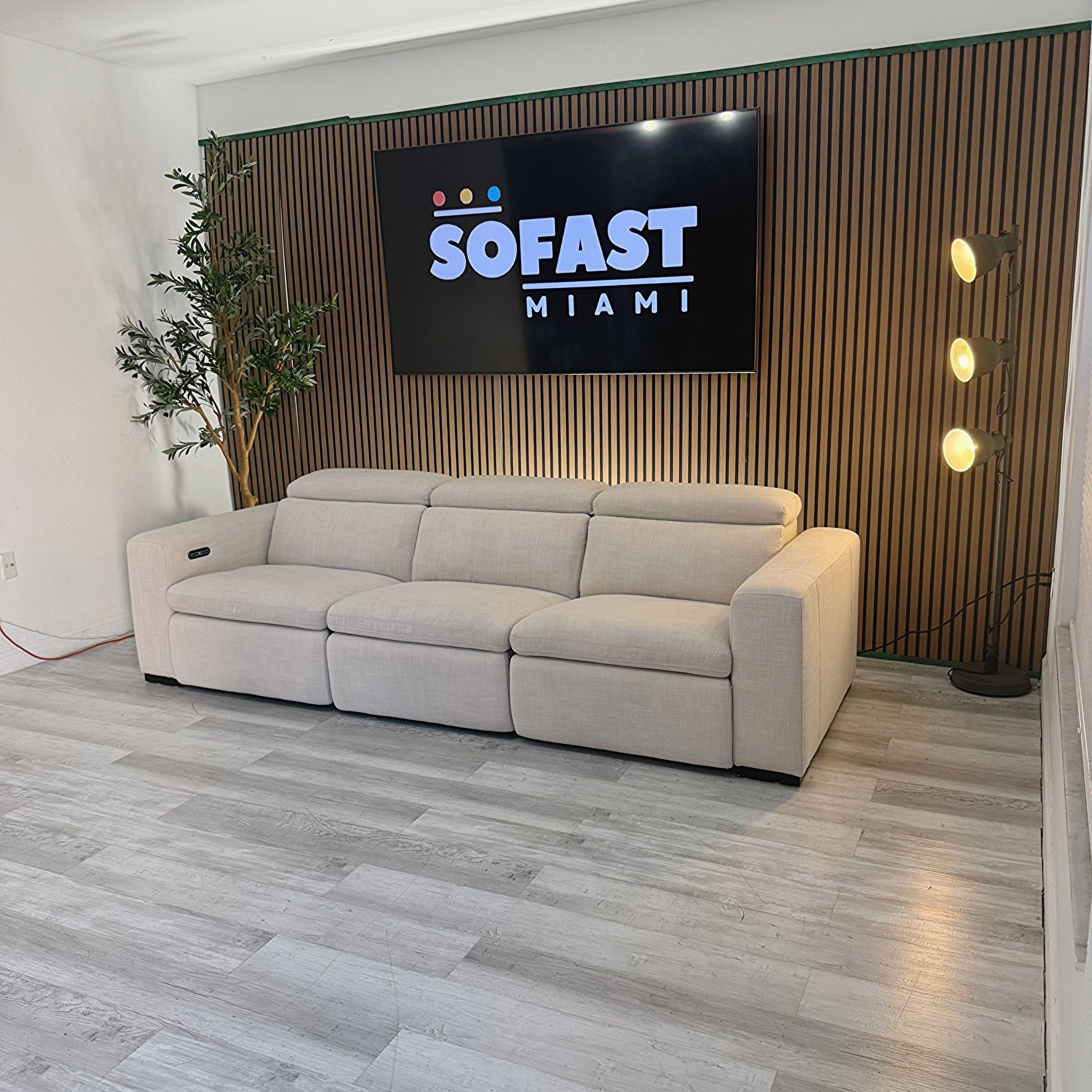 Sectional Couch Power Recliner – Light