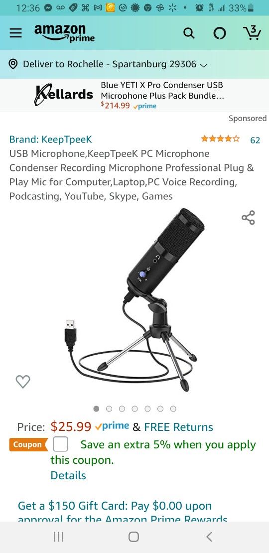 Usb Microphone. Recording Mic