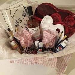 Valentine’s Sip & Paint Kit 