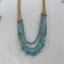 4 Strand Beaded Necklace 