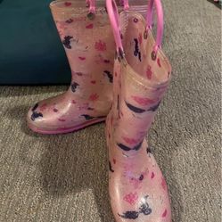 girls Rain Boots Size One