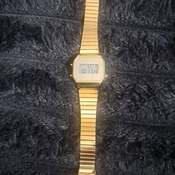 Digital gold watch