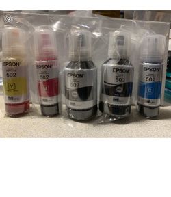 Ink For  Epson502  2 Black 4.3 Oz  3 Colors 2.4 Oz